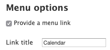 Add link to menu